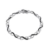 Thumbnail Image 1 of Round-Cut Black Diamond Infinity Bracelet 1/4 ct tw Sterling Silver 7”