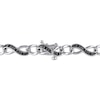 Thumbnail Image 1 of Round-Cut Black Diamond Infinity Bracelet 1/4 ct tw Sterling Silver 7”
