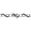 Thumbnail Image 2 of Round-Cut Black Diamond Infinity Bracelet 1/4 ct tw Sterling Silver 7”