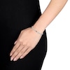 Thumbnail Image 4 of Round-Cut Black & White Diamond S-Link Tennis Bracelet 1 ct tw Sterling Silver 7.5”