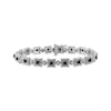 Thumbnail Image 0 of Princess-Cut Black & Round-Cut White Diamond Bracelet 2 ct tw Sterling Silver 7”