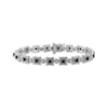 Thumbnail Image 1 of Princess-Cut Black & Round-Cut White Diamond Bracelet 2 ct tw Sterling Silver 7”