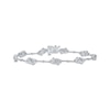 Thumbnail Image 1 of Diamond Opposite Hearts Bracelet 1/4 ct tw Sterling Silver 7&quot;