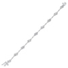 Thumbnail Image 2 of Diamond Opposite Hearts Bracelet 1/4 ct tw Sterling Silver 7&quot;