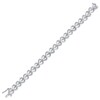 Thumbnail Image 1 of Diamond Sideways Heart Link Bracelet 1/10 ct tw Sterling Silver 7"