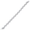 Thumbnail Image 2 of Diamond Staggered Heart Link Bracelet 1/4 ct tw Sterling Silver 7&quot;