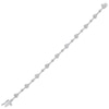 Thumbnail Image 2 of Diamond Heart Station Bracelet 1/4 ct tw Sterling Silver 7&quot;