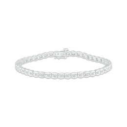 Diamond Scalloped Tennis Bracelet 1 ct tw 10K White Gold 7.25"