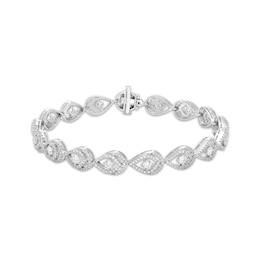 Love Entwined Diamond Link Bracelet 2-1/2 ct tw 10K White Gold 7&quot;