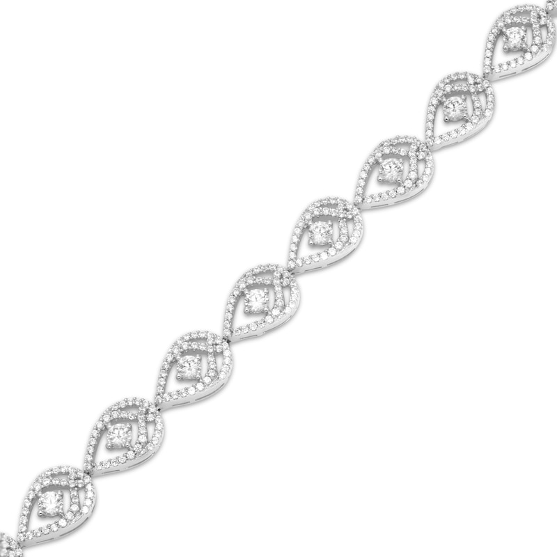 Love Entwined Diamond Link Bracelet 2-1/2 ct tw 10K White Gold 7"