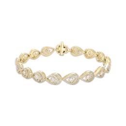 Love Entwined Diamond Link Bracelet 2-1/2 ct tw 10K Yellow Gold 7&quot;