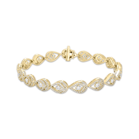 Love Entwined Diamond Link Bracelet 2-1/2 ct tw 10K Gold 7