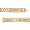 Thumbnail Image 2 of Men's Diamond Railroad Link Bracelet 1/2 ct tw 10K Yellow Gold 8.5"