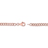 Thumbnail Image 2 of Diamond Heart Disc Cuban Curb Chain Bracelet 1/4 ct tw 10K Rose Gold 7"