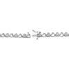 Thumbnail Image 2 of Diamond Stacked Tilted Hearts Link Bracelet 1/2 ct tw Sterling Silver 7&quot;