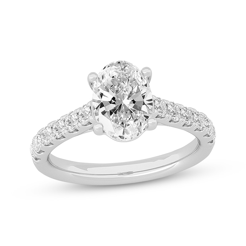 Main Image 1 of Now + Forever Lab-Grown Diamonds Oval-Cut Engagement Ring 2-1/2 ct tw 14K White Gold