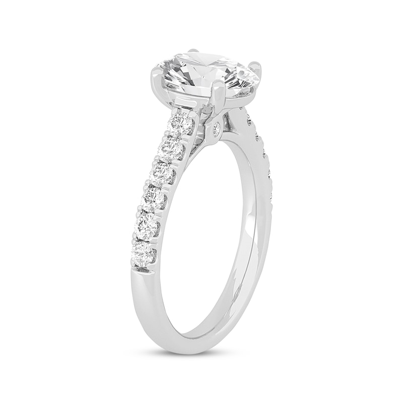 Lab-Created Diamonds by KAY Oval-Cut Engagement Ring 2-1/2 ct tw 14K White Gold