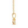 Thumbnail Image 2 of Diamond Halo Necklace 1/10 ct tw 10K Yellow Gold 18&quot;
