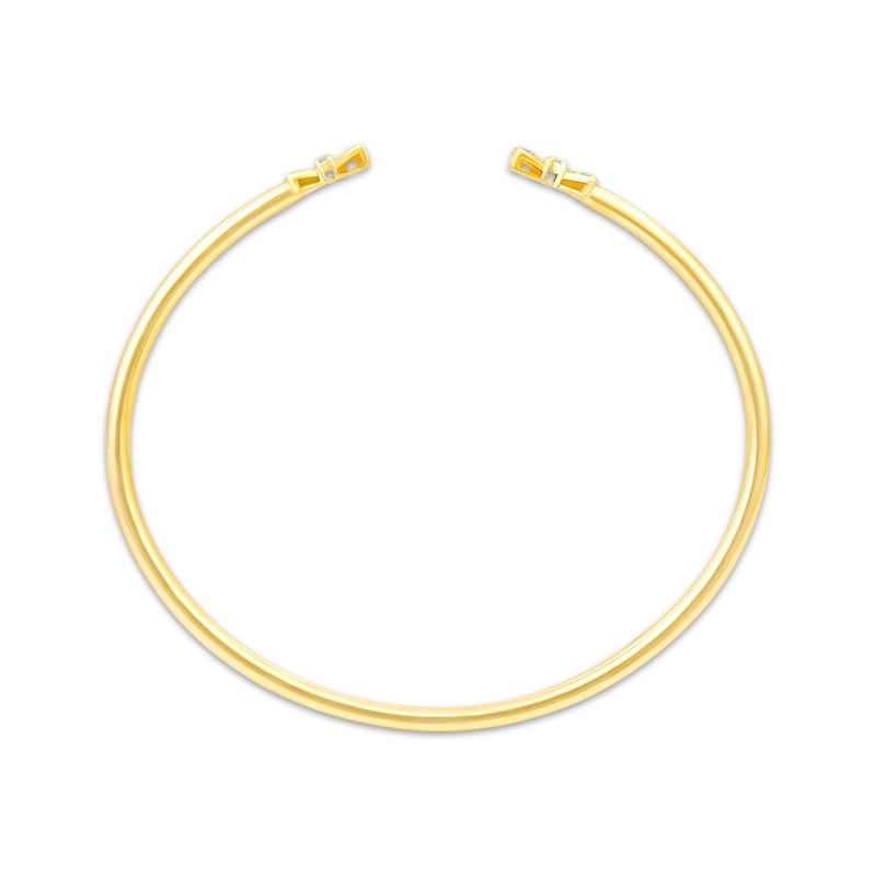 Main Image 3 of Baguette & Round-Cut Diamond Butterfly Cuff Bracelet 1/5 ct tw 10K Yellow Gold