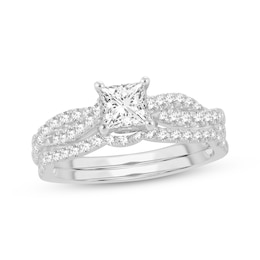 Now + Forever Princess-Cut Bridal Set 1 ct tw 14K White Gold