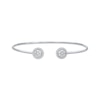 Thumbnail Image 1 of Diamond Halo Flex Cuff Bracelet 1/2 ct tw 10K White Gold