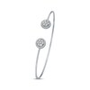 Thumbnail Image 2 of Diamond Halo Flex Cuff Bracelet 1/2 ct tw 10K White Gold