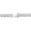 Thumbnail Image 3 of Diamond Cushion Link Tennis Bracelet 1/10 ct tw Sterling Silver 7.25&quot;
