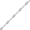 Thumbnail Image 2 of Diamond Marquise Link Bracelet 1/6 ct tw Sterling Silver 7.25&quot;