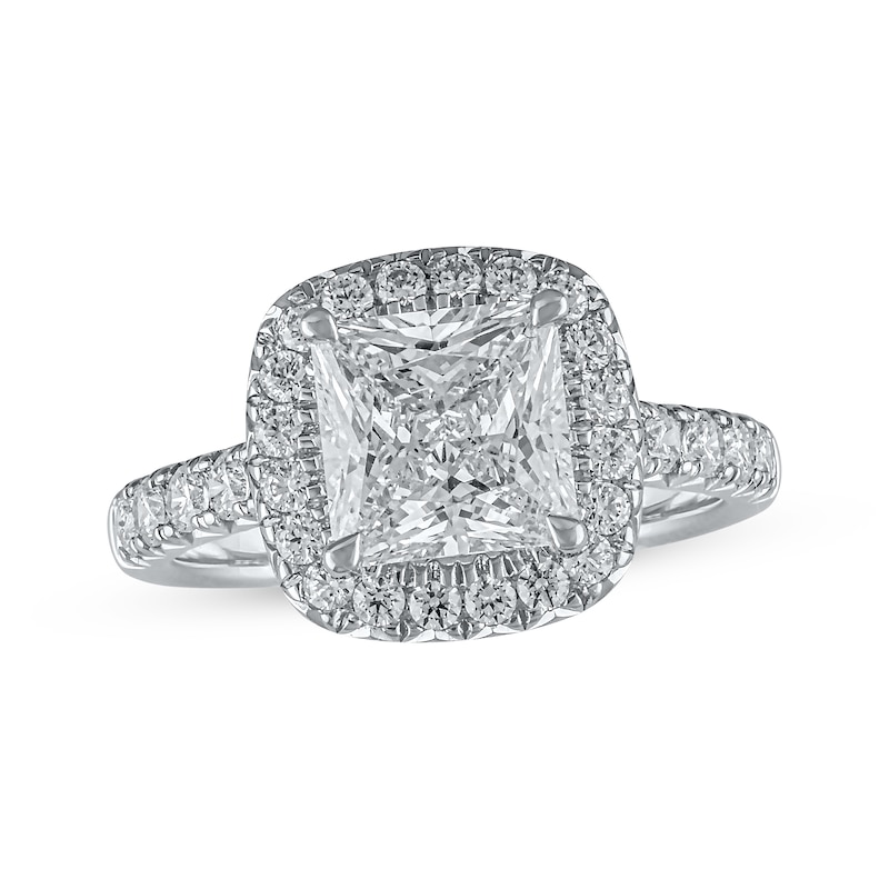 Main Image 1 of Now + Forever Lab-Grown Diamonds Princess-Cut Engagement Ring 2-3/4 ct tw 14K White Gold