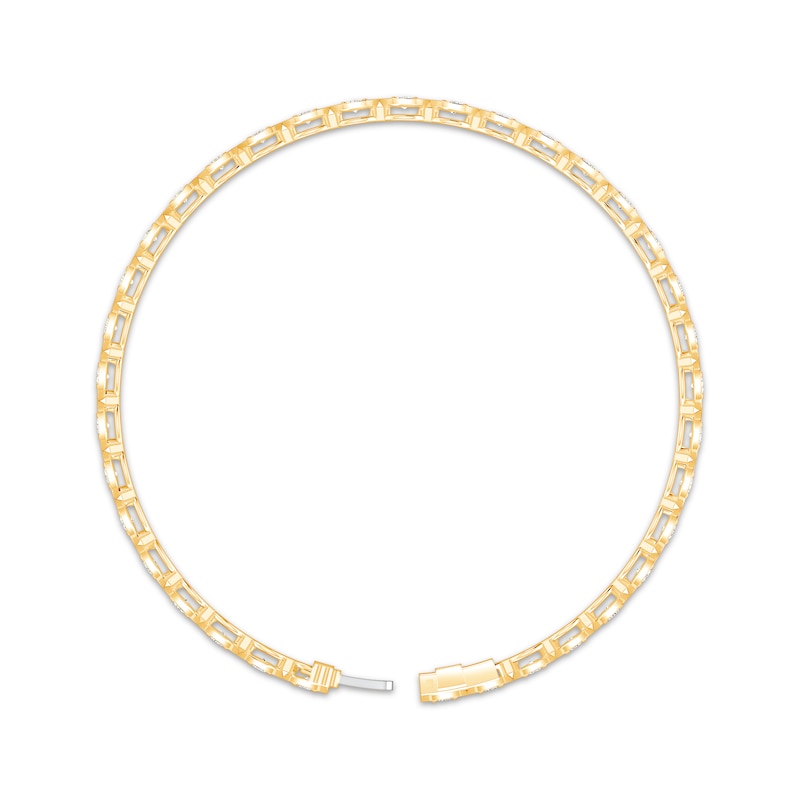 Main Image 2 of Diamond Marquise Link Bracelet 1 ct tw 10K Yellow Gold 7.25&quot;