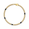 Thumbnail Image 0 of Solid Rolo Chain Bracelet 14K Yellow Gold & Black Ceramic 8.25"