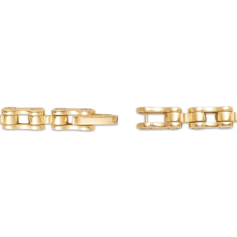 Main Image 3 of Men's Bicycle Chain Bracelet Solid 10K Yellow Gold 8.25&quot;