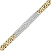 Thumbnail Image 2 of Diamond Rectangle Bar Chain Bracelet 1 ct tw 10K Yellow Gold 7.5&quot;