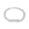 Thumbnail Image 1 of Men's Diamond Cross Bracelet 1/4 ct tw Sterling Silver 9&quot;