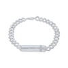 Thumbnail Image 0 of Men's Diamond Cross Bracelet 1/4 ct tw Sterling Silver 9"