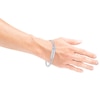 Thumbnail Image 3 of Men's Diamond Cross Bracelet 1/4 ct tw Sterling Silver 9&quot;