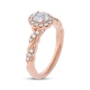 Thumbnail Image 5 of THE LEO Prisma Diamond Oval-Cut Halo Engagement Ring 5/8 ct tw 14K Rose Gold