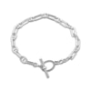 Thumbnail Image 0 of Diamond Mariner & Paperclip Link Toggle Bracelet 1/6 ct tw Sterling Silver 7.5"