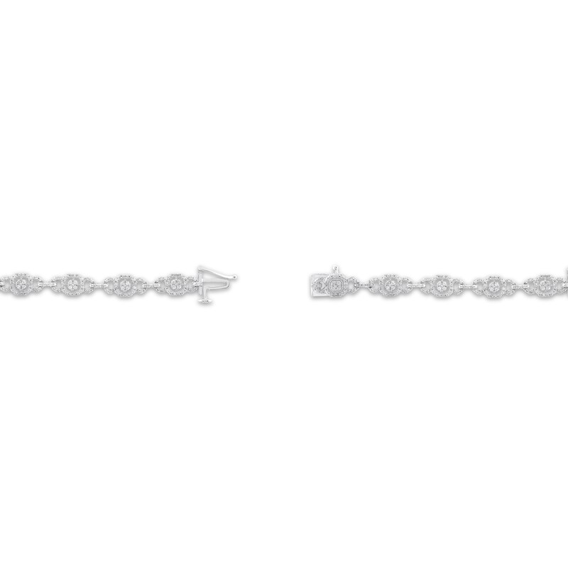 Diamond Cushion Link Bracelet 1 ct tw 10K White Gold 7.5"