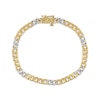 Thumbnail Image 0 of Diamond Curb Chain Bracelet 1/2 ct tw 10K Yellow Gold 7.25"