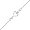Thumbnail Image 1 of Diamond Infinity Heart Chain Bracelet 1/6 ct tw Sterling Silver 7.5&quot;