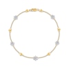 Thumbnail Image 1 of Diamond Heart & Star Chain Bracelet 1/2 ct tw 10K Yellow Gold 7.5"