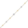 Thumbnail Image 1 of Diamond Heart & Star Chain Bracelet 1/2 ct tw 10K Yellow Gold 7.5"