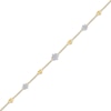 Thumbnail Image 2 of Diamond Heart & Star Chain Bracelet 1/2 ct tw 10K Yellow Gold 7.5"