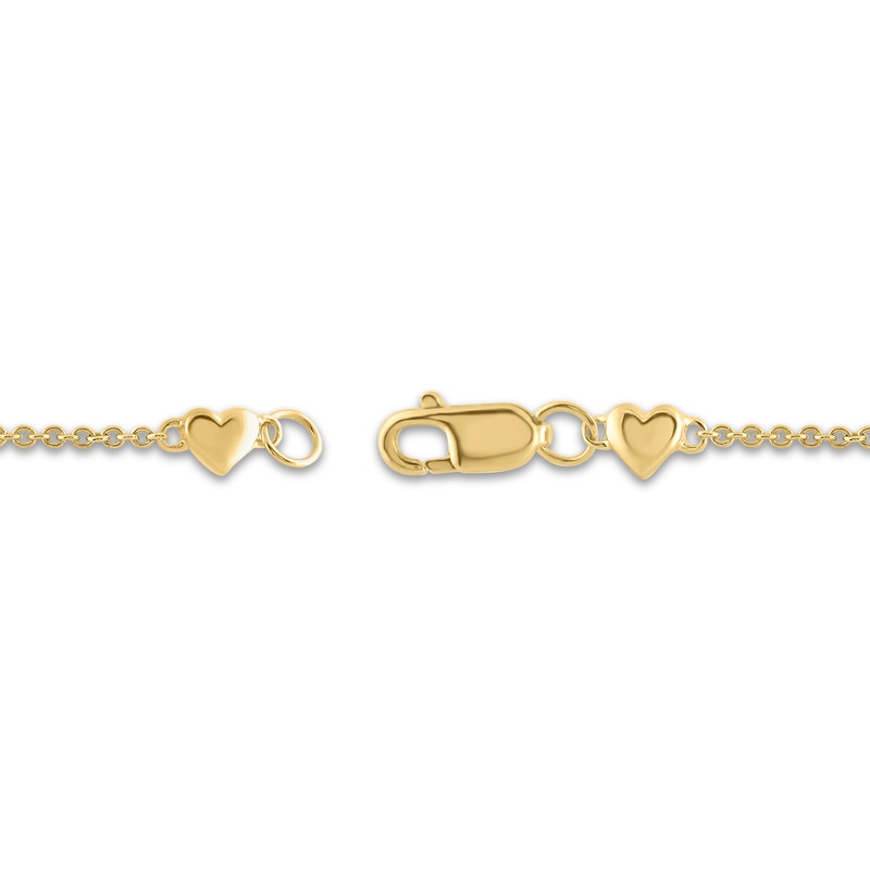Diamond Heart & Star Chain Bracelet 1/2 ct tw 10K Yellow Gold 7.5"