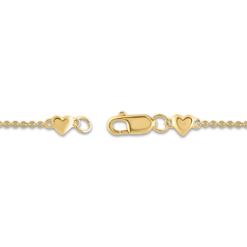 Main Image 3 of Diamond Heart & Star Chain Bracelet 1/2 ct tw 10K Yellow Gold 7.5"