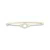 Thumbnail Image 1 of Diamond Ovals Bangle Bracelet 1/2 ct tw 10K Yellow Gold
