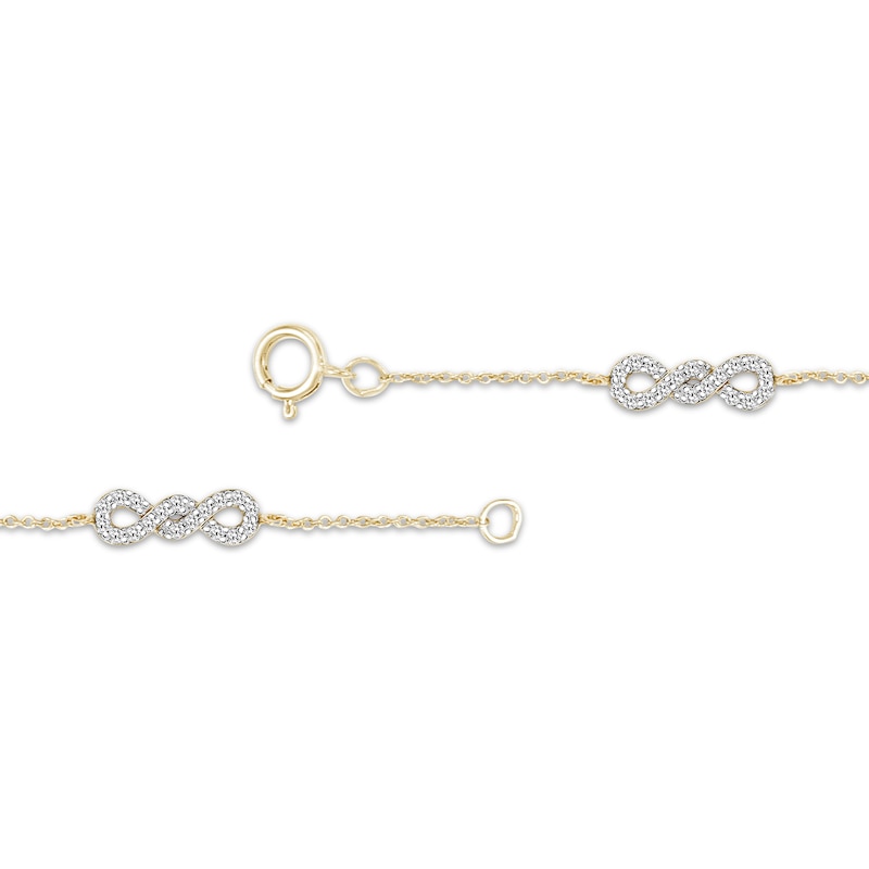 Main Image 3 of Diamond Twist Link Chain Bracelet 1/2 ct tw 10K Yellow Gold 7.5&quot;