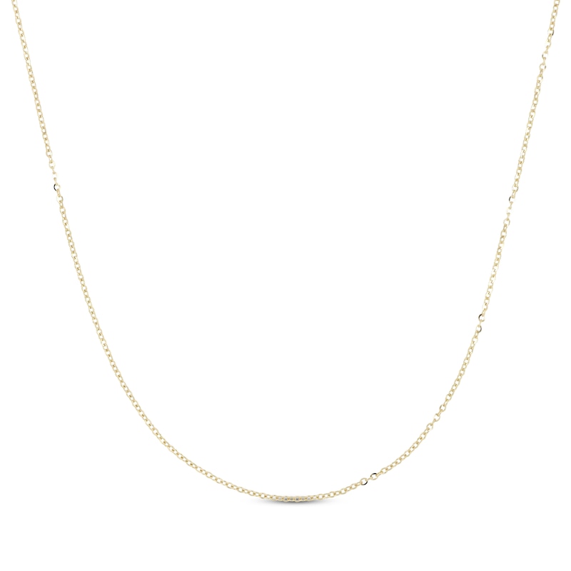 Main Image 1 of Diamond-Cut Cable Chain Necklace 1.7mm Solid 14K Yellow Gold 18&quot;