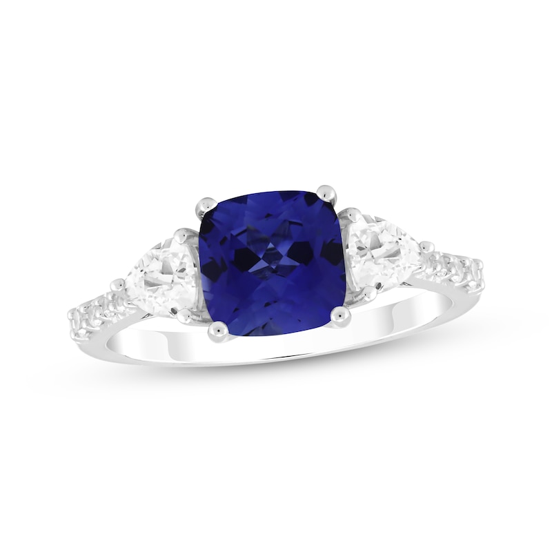 Cushion Lab Blue Sapphire - Lab Cushion Blue Sapphires